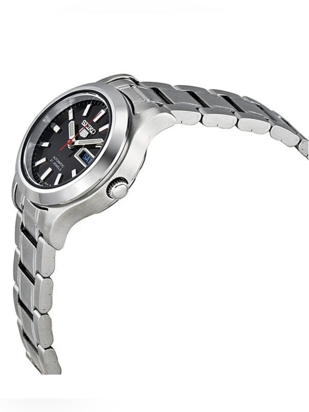 SEIKO 5 AUTOMATIC BLACK DIAL STAINLESS-STEEL LADIES WATCH SYMD95 - Picture 2 of 7